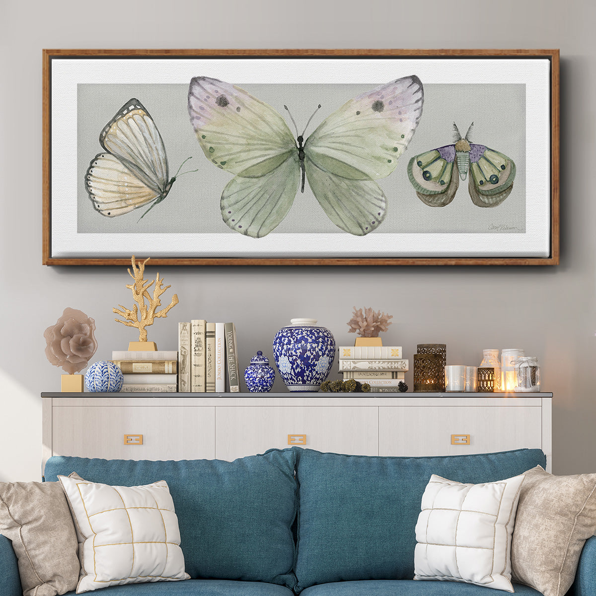 Pretty Insects II - Floater Framed Canvas Print