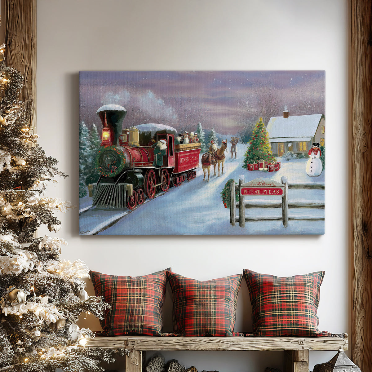 Pines of Soft Linen Blessing - Canvas Art Print