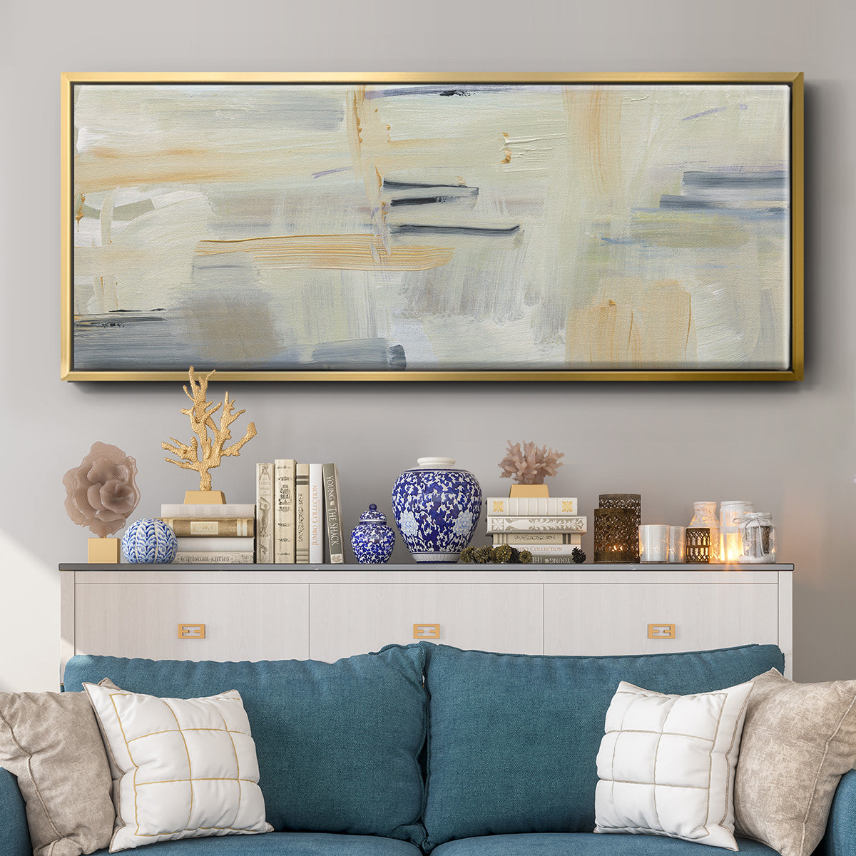 Mountain Air II - Floater Framed Canvas Print