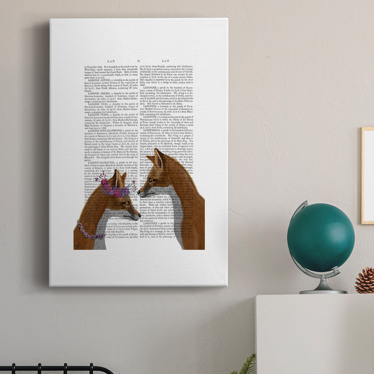 Fox Lovers - Canvas Art Print