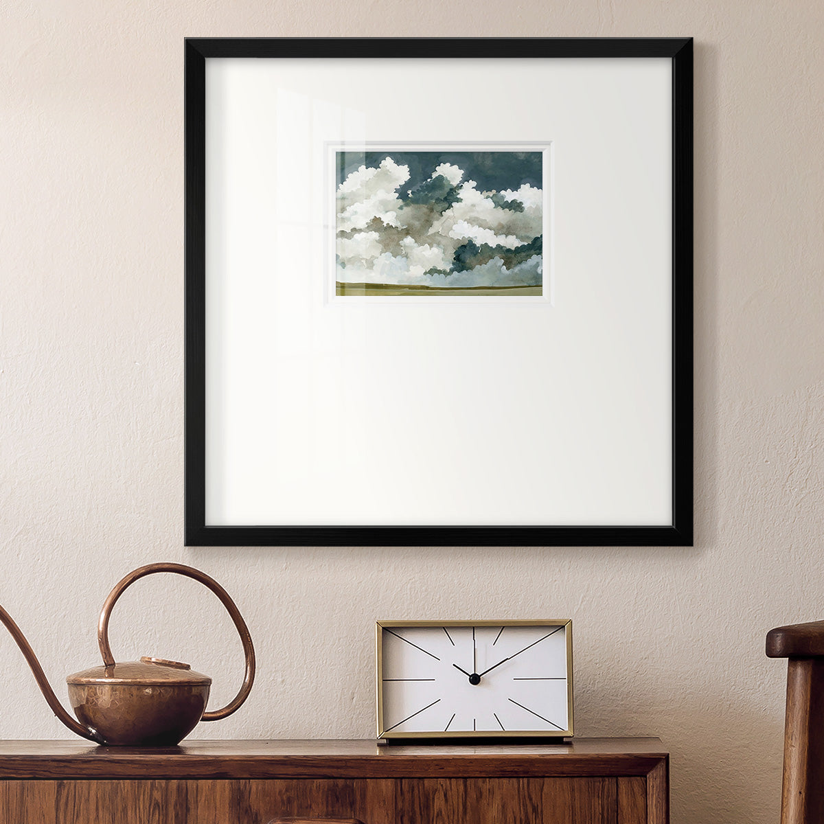 Vast Neutral Sky III Premium Framed Print Double Matboard