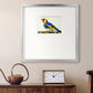 Blue Gold Finch Premium Framed Print Double Matboard