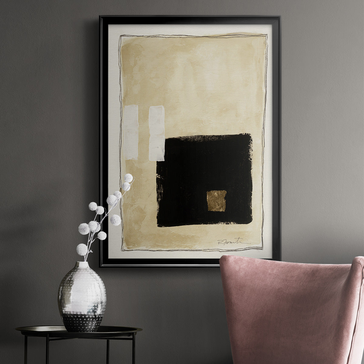 Inner Musing I - Modern Framed Canvas Print