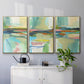 Radiant Horizon I - Framed Premium Gallery Wrapped Canvas L Frame 3 Piece Set - Ready to Hang