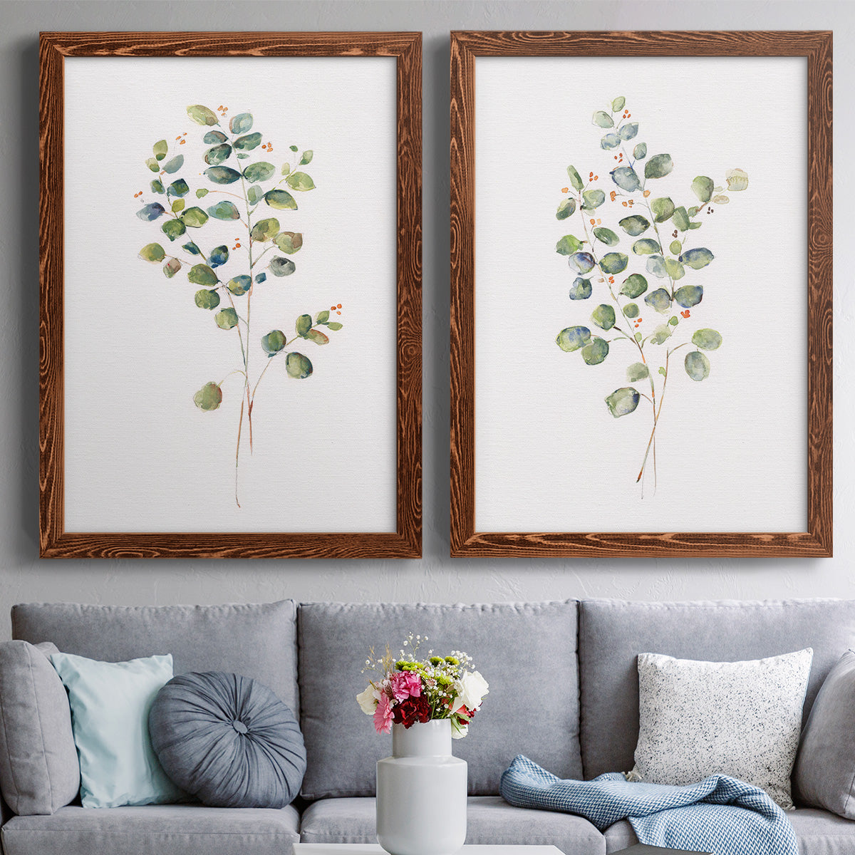 Eucalyptus I   - Premium Framed Canvas 2 Piece Set - Ready to Hang