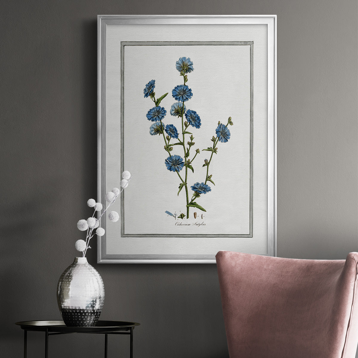Soft Botanical I - Modern Framed Canvas Print