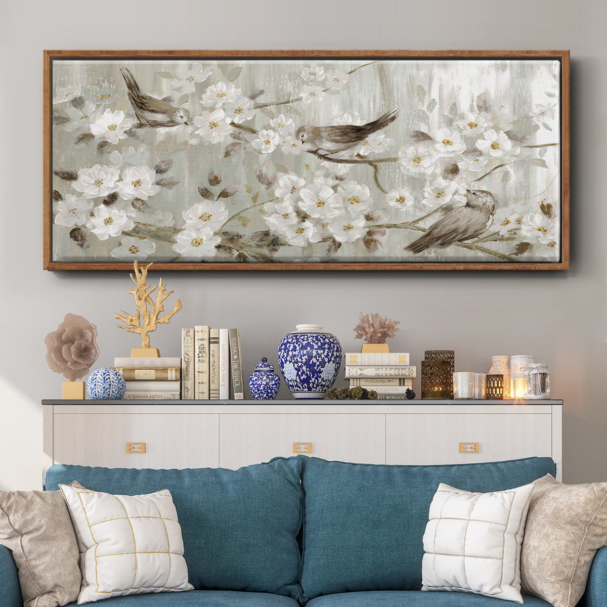 Songs of Spring - Floater Framed Canvas Print