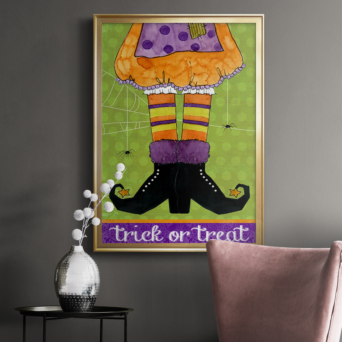Trick or Treat - Modern Framed Canvas Print