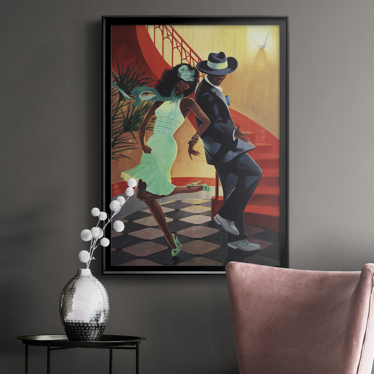 Night Out IV - Modern Framed Canvas Print