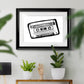 Cassette Sketch Premium Framed Print - Ready to Hang