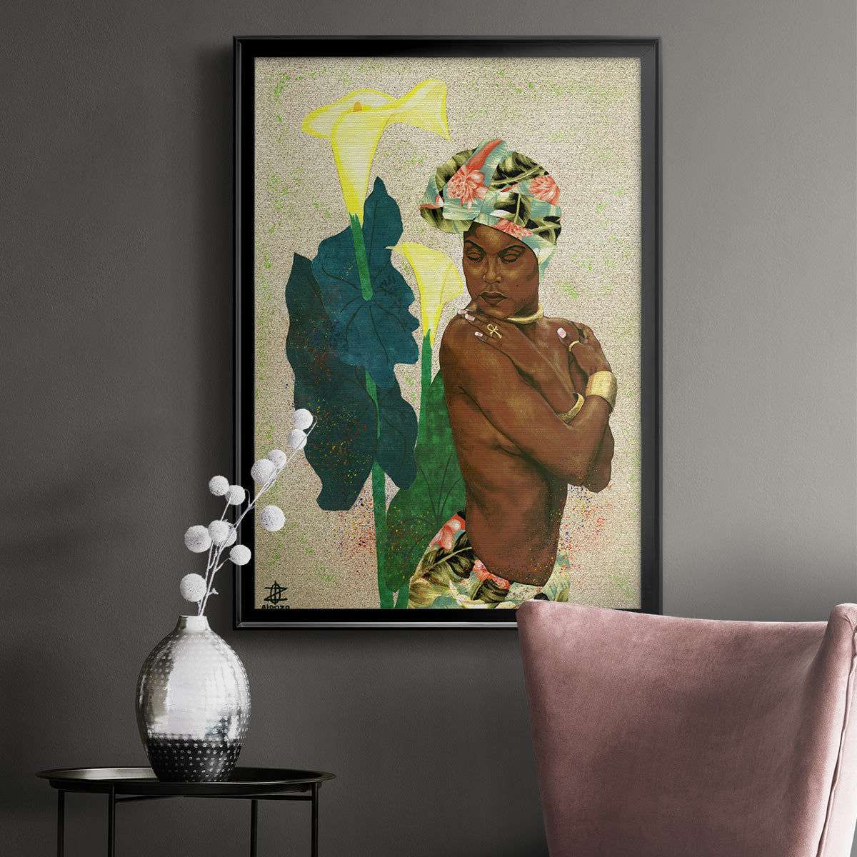 Woman Strong II - Modern Framed Canvas Print