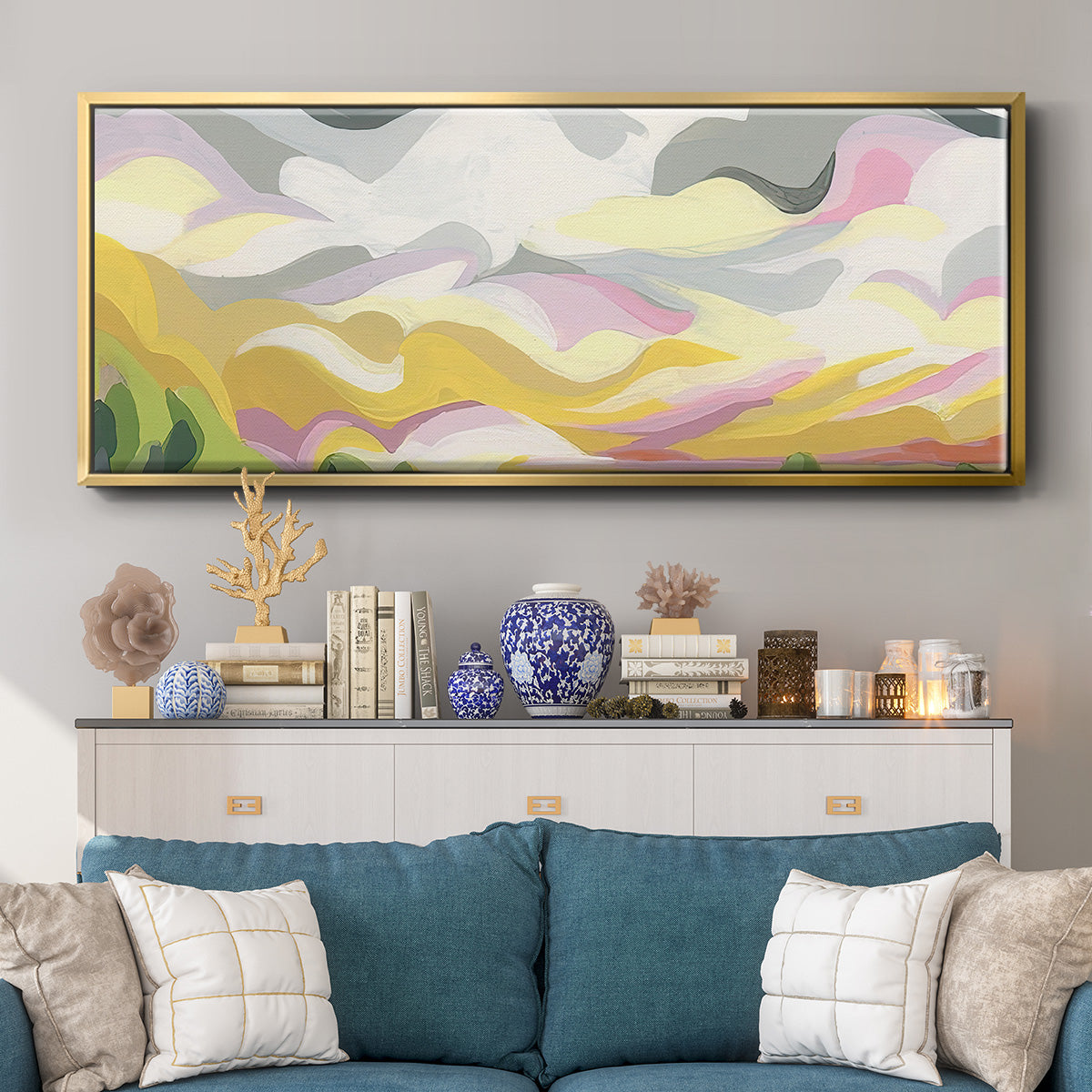 Valley Swirl I - Floater Framed Canvas Print