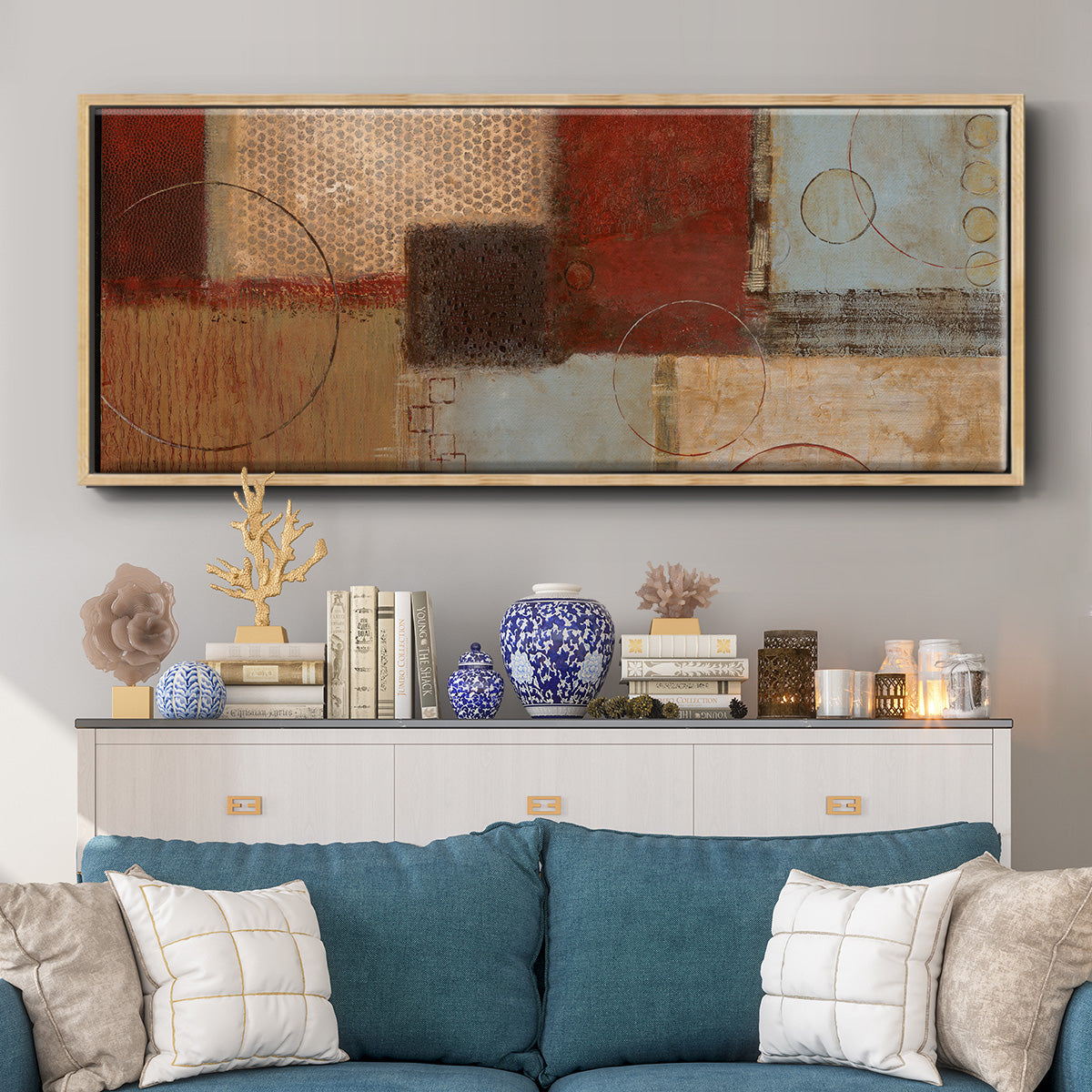 Seasons Go Round I - Floater Framed Canvas Print