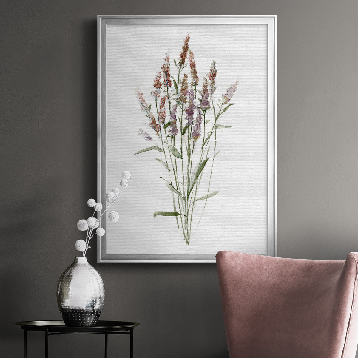 Dainty Botanical III - Modern Framed Canvas Print