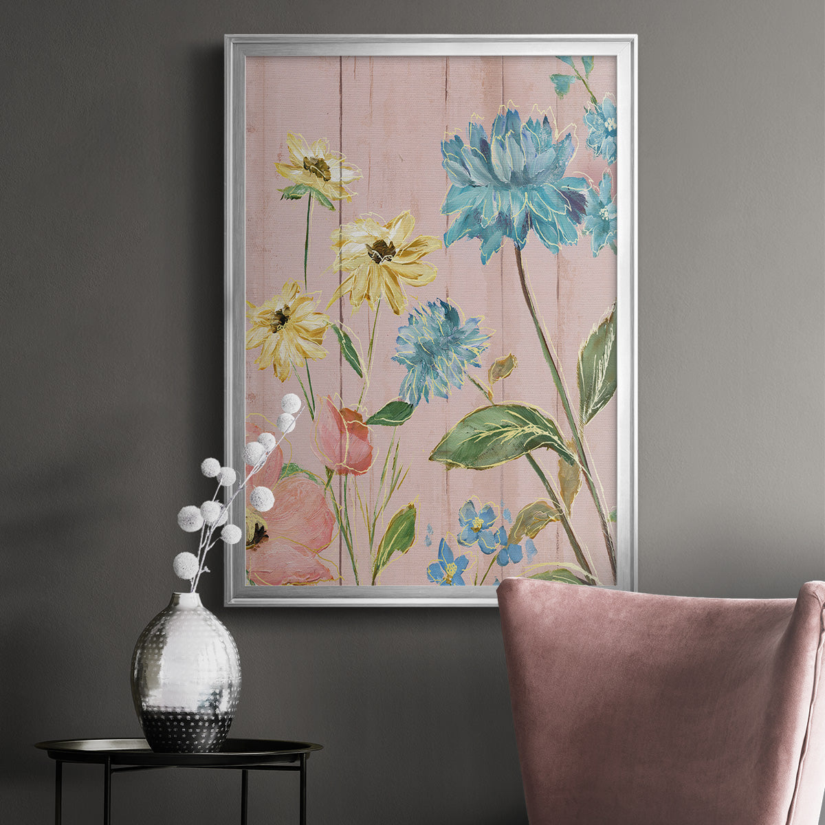 Wildflower Flutter IV - Modern Framed Canvas Print