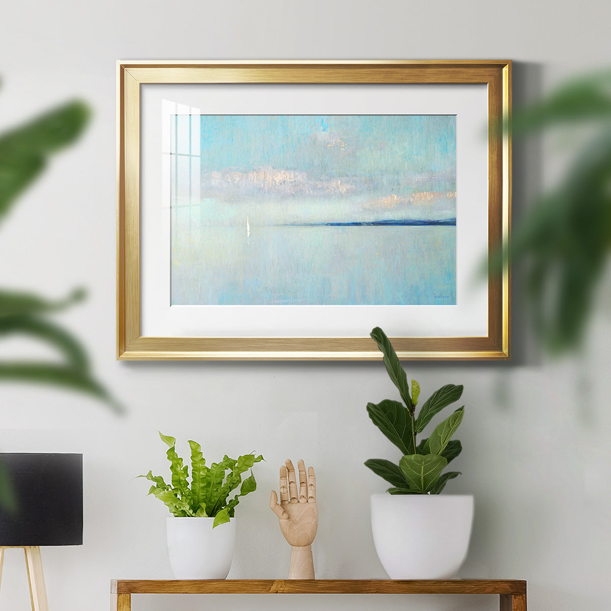 Sunrise Haze - Modern Framed Art Print