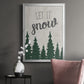 Let It Snow Forest - Modern Framed Canvas Print