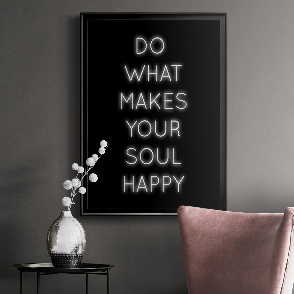 Soul Happy - Modern Framed Canvas Print