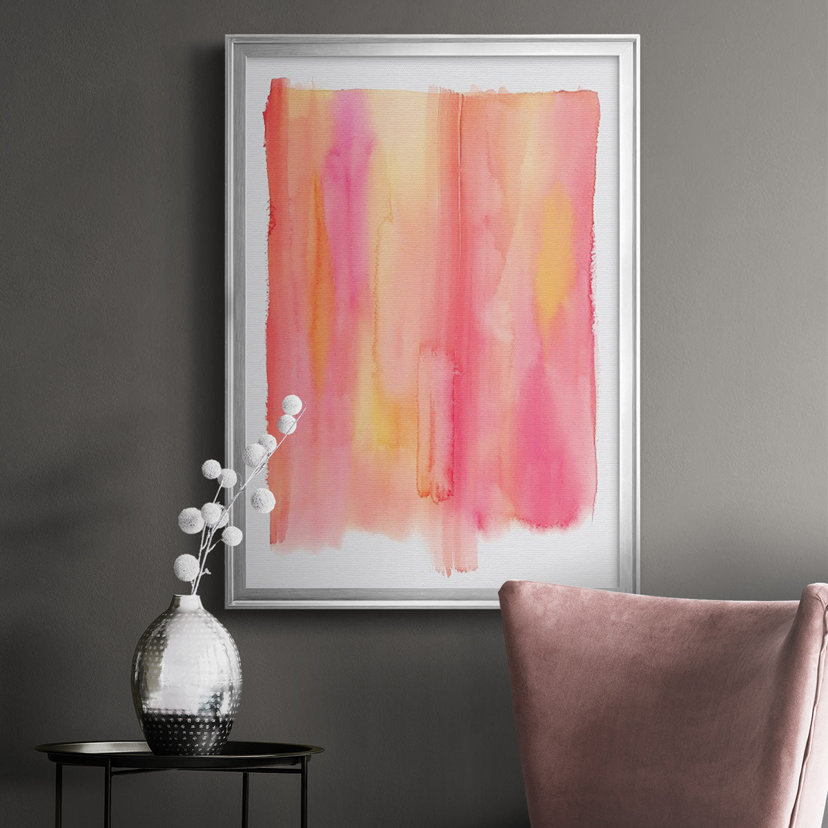 Summer Sherbet Wash II - Modern Framed Canvas Print