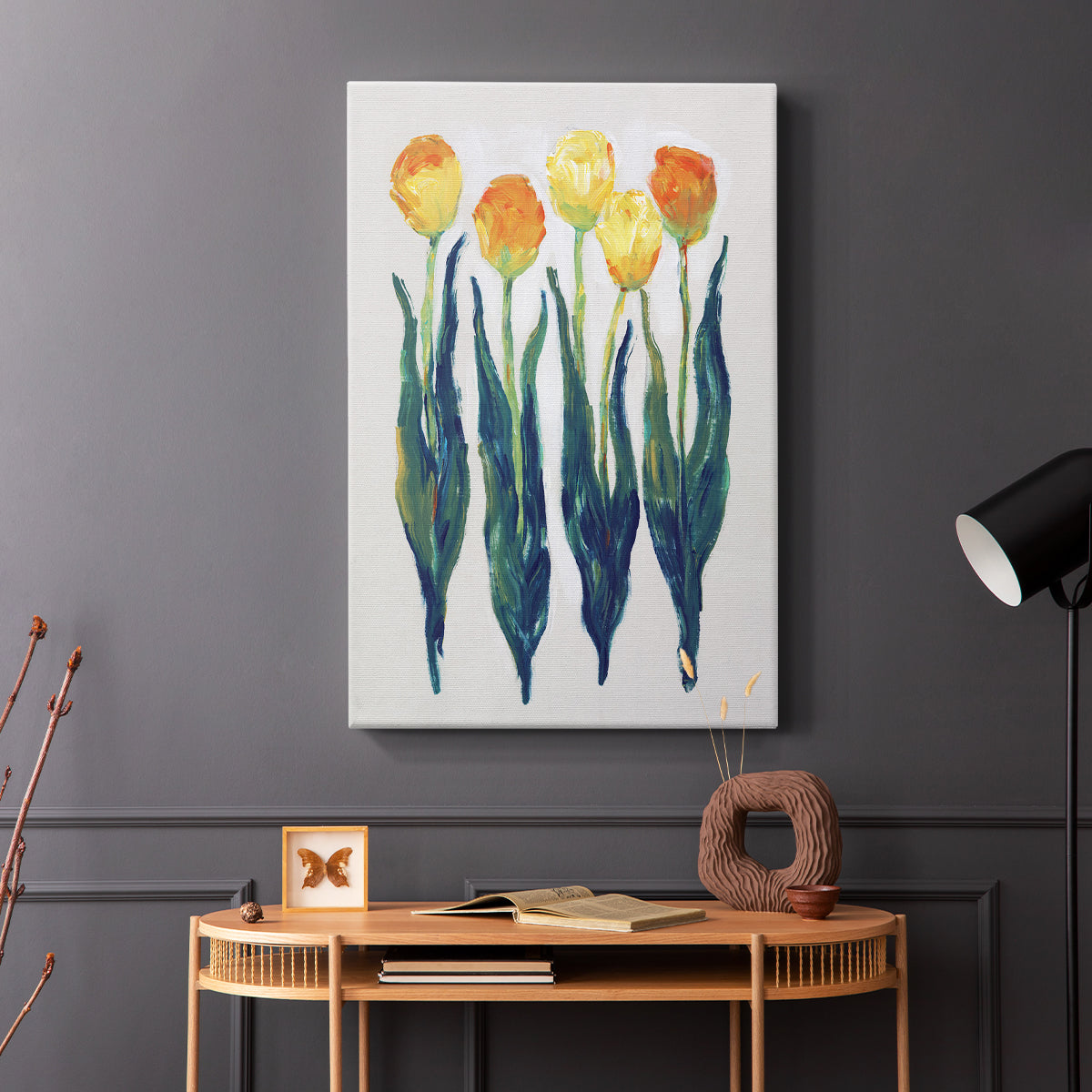 Tulips in a Row I - Canvas Art Print