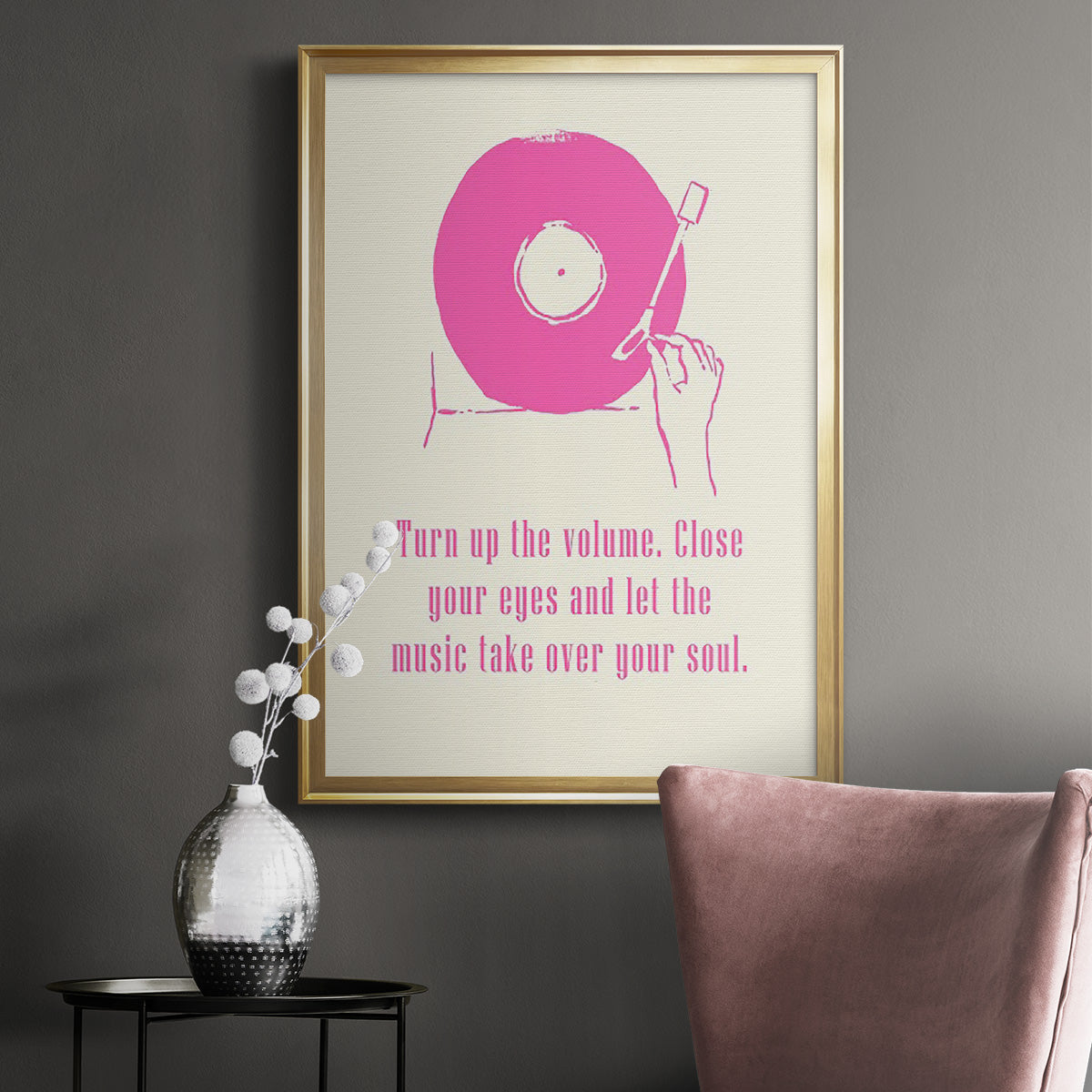 Sweet Melody III - Modern Framed Canvas Print