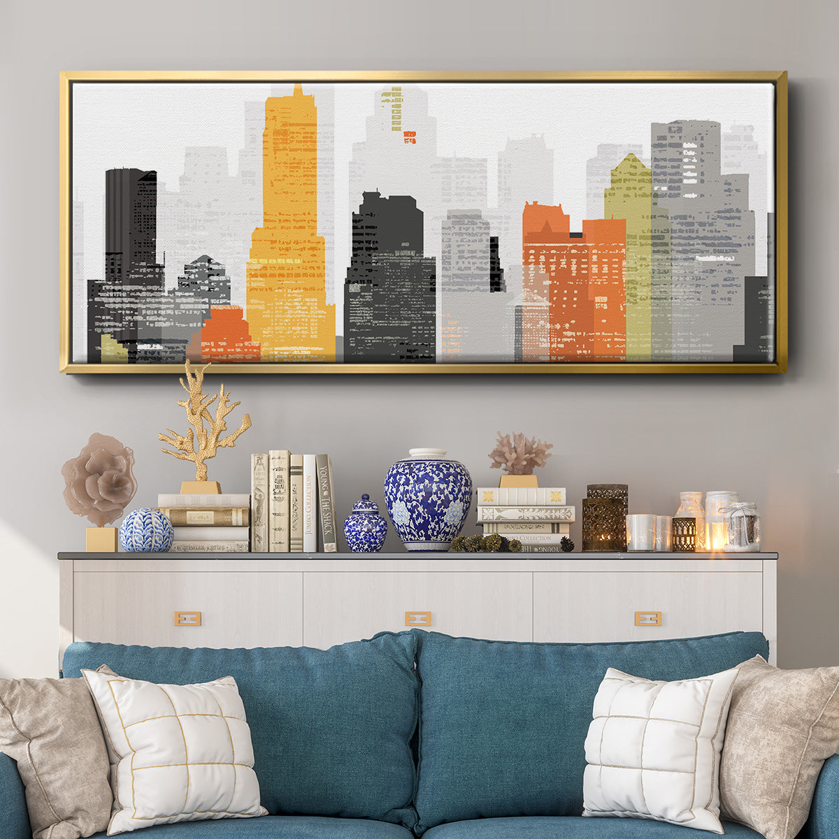 Element City - Floater Framed Canvas Print