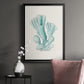 Antique Coastal Coral XI - Modern Framed Canvas Print