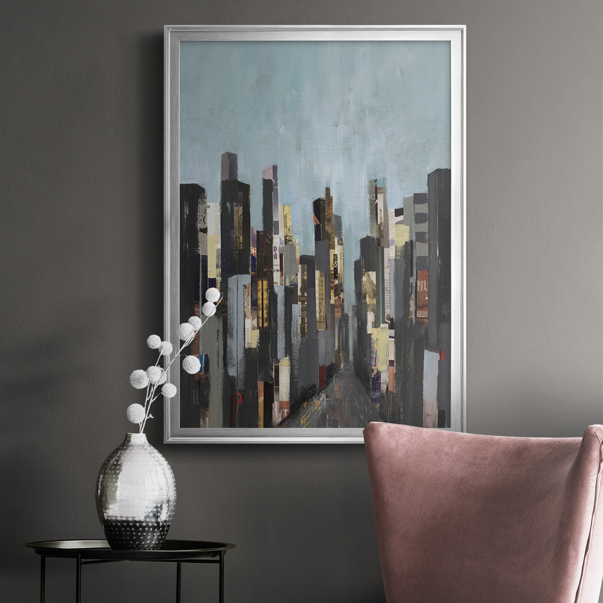 City Beat - Modern Framed Canvas Print