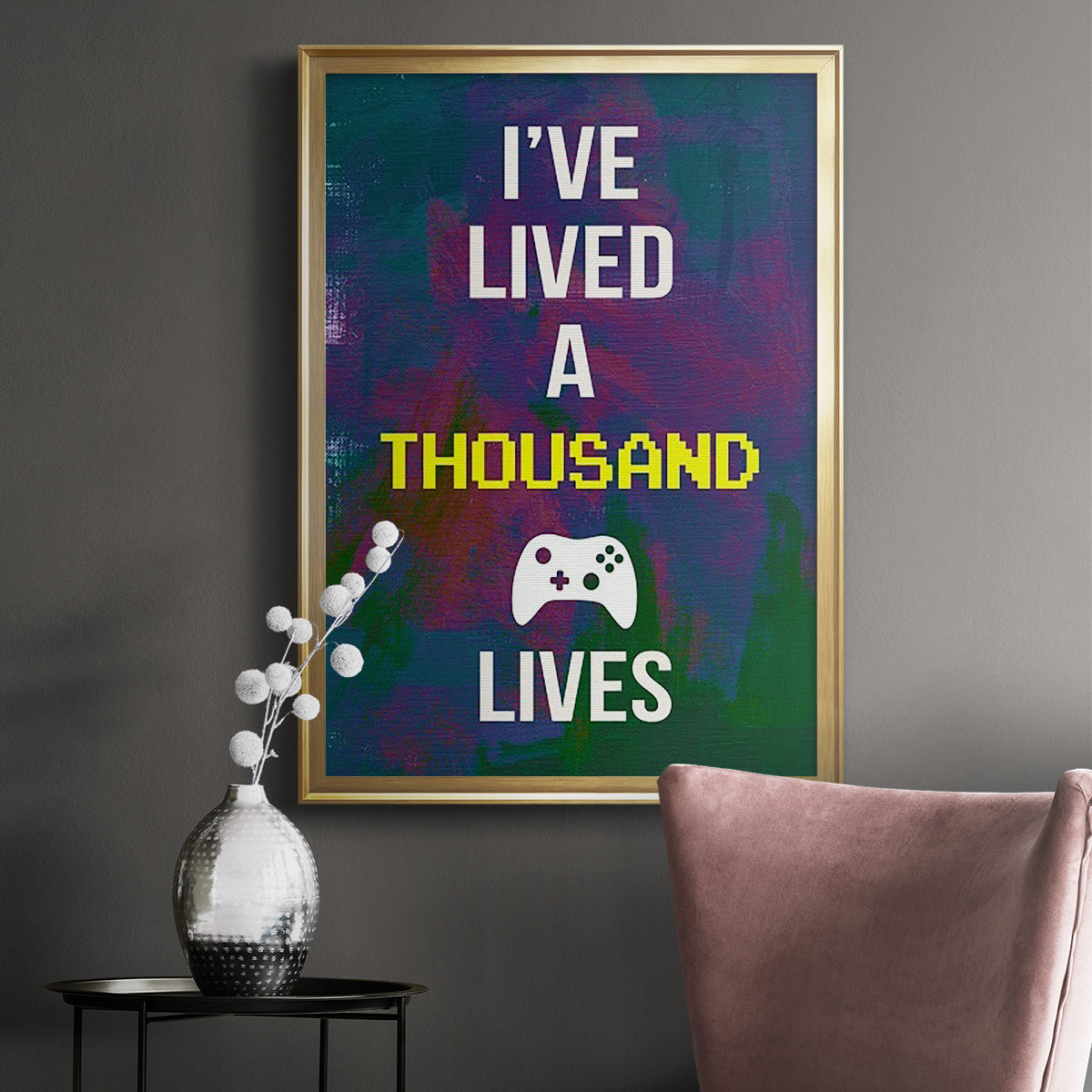 Gamer at Play I - Modern Framed Canvas Print