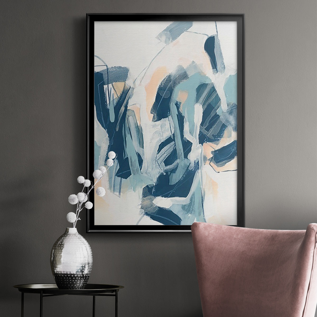 Interlocking Melody I - Modern Framed Canvas Print