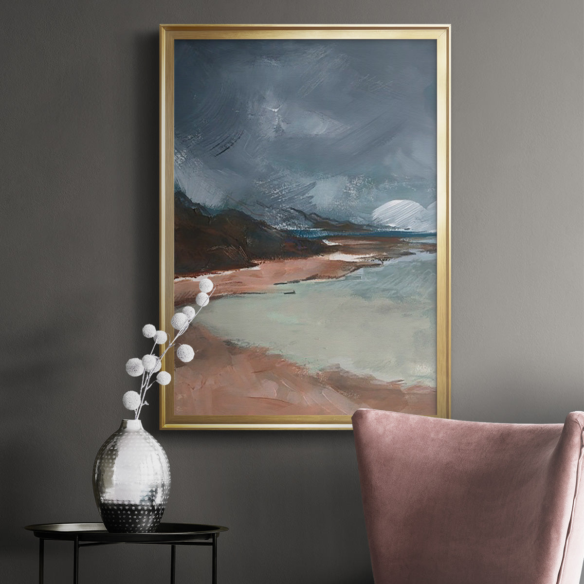 Sea Glass Storm II - Modern Framed Canvas Print