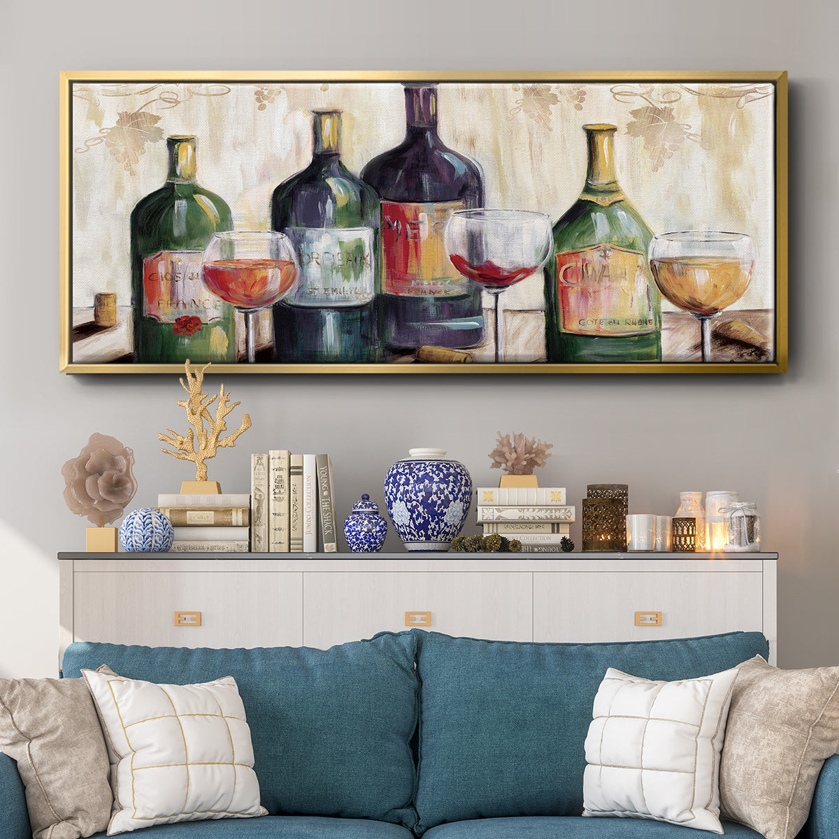 The Dinner Party - Floater Framed Canvas Print