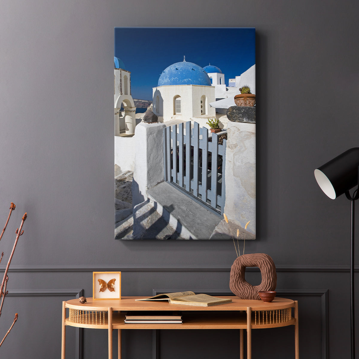 Santorini Sidewalk - Canvas Art Print