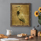 Gold Crane at Dusk II - Premium Canvas Framed in Barnwood - Ready to Hang