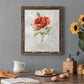 Linen Poppy - Premium Canvas Framed in Barnwood - Ready to Hang