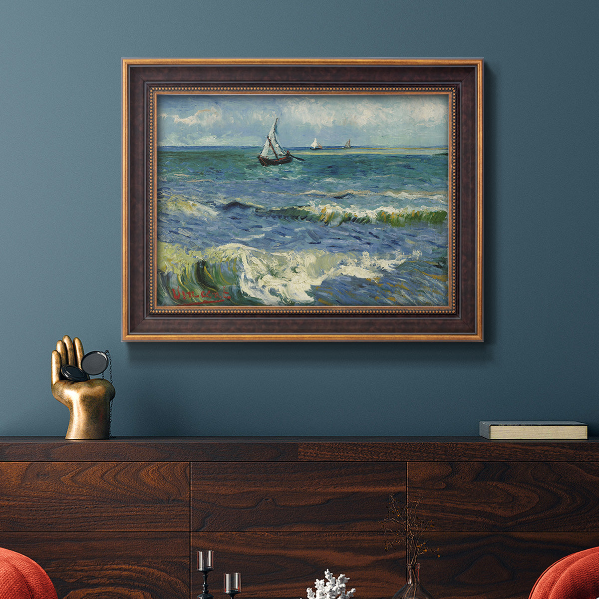 The Sea at Les Saintes - Ornate Framed Canvas Print