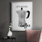 Begins After Coffee - Modern Framed Canvas Print