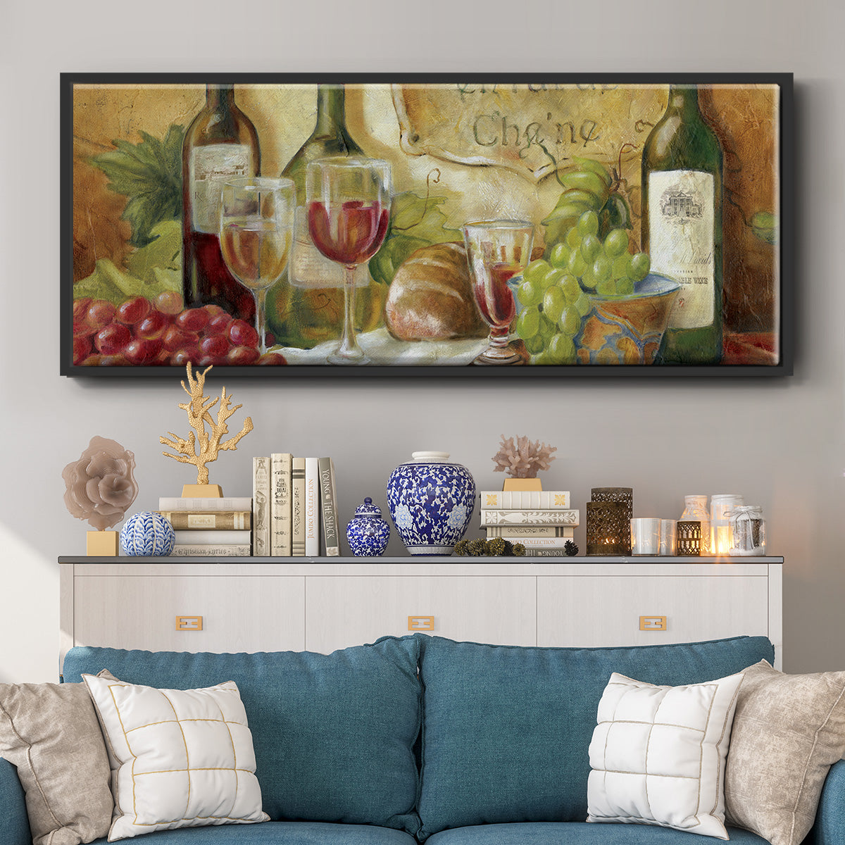 Aged Oak - Floater Framed Canvas Print