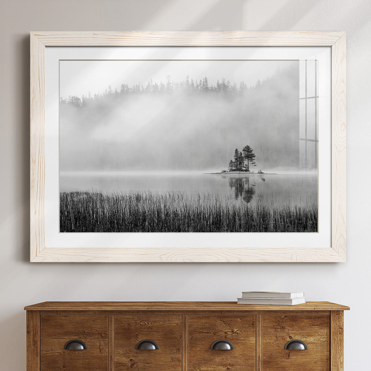 Island Fog - Barnwood Framed Art Print