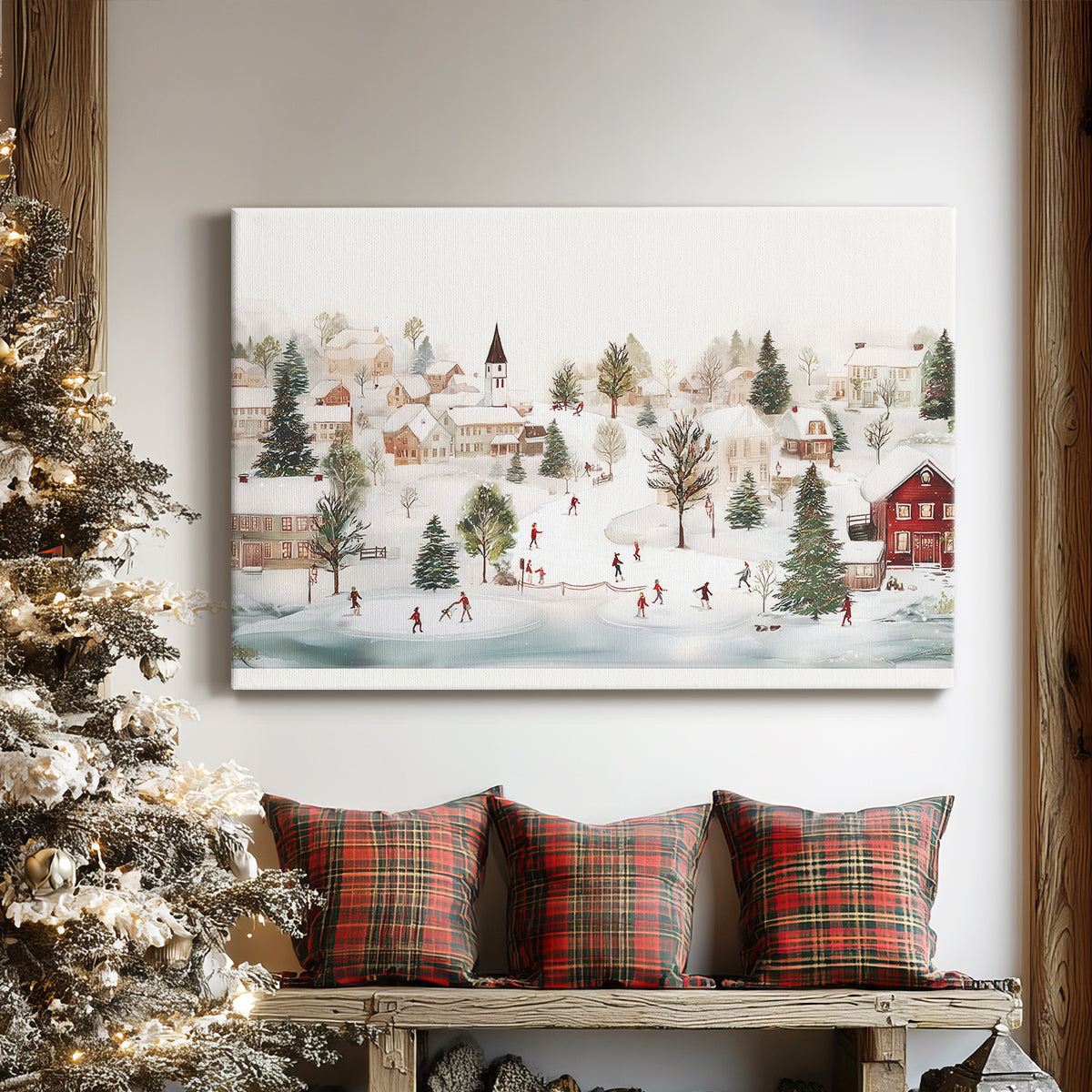 Frostlit Icicles Serenade - Canvas Art Print