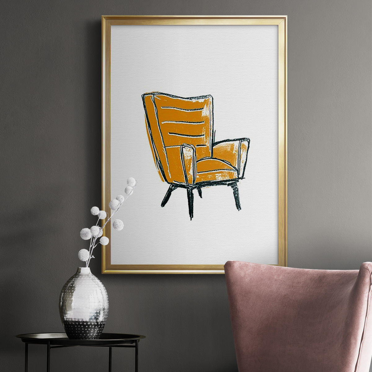 Take a Seat III - Modern Framed Canvas Print