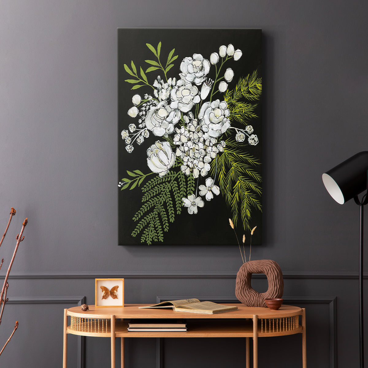 Alabaster Bouquet I - Canvas Art Print
