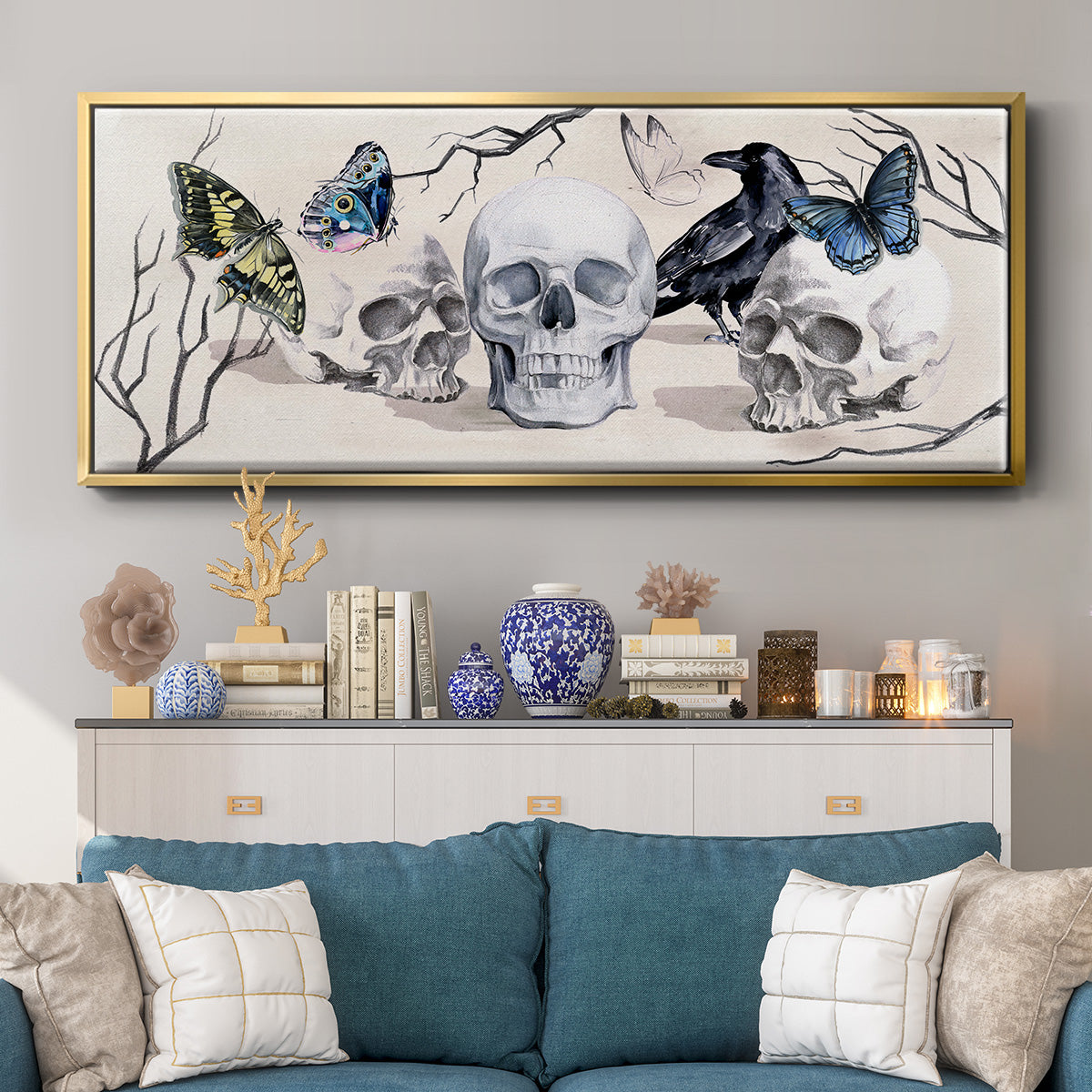 Nevermore Collection D - Floater Framed Canvas Print