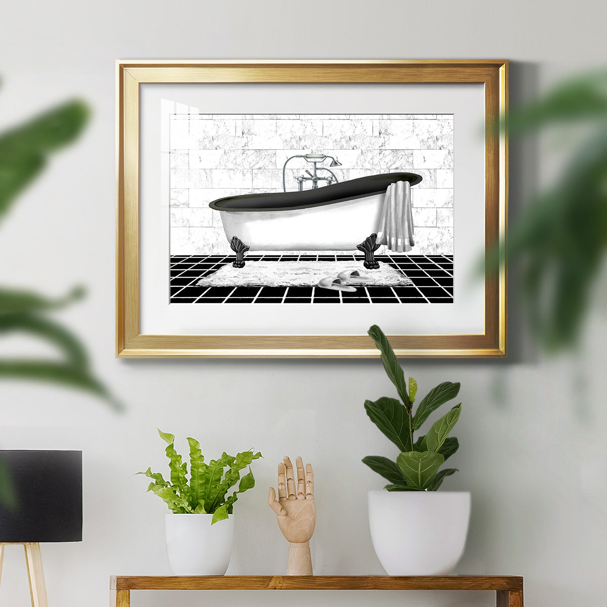 Modern Bath II - Modern Framed Art Print