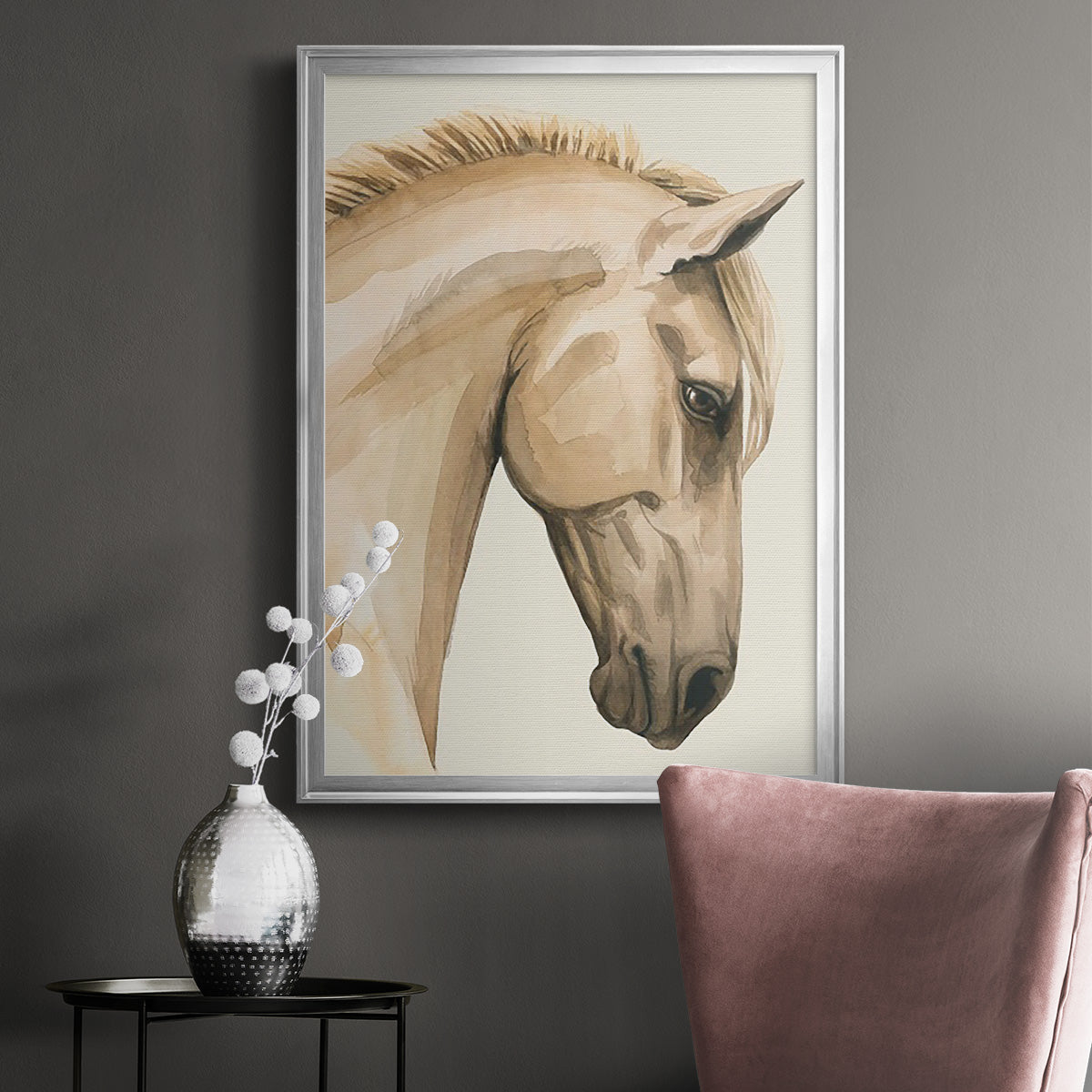 Golden Palomino I - Modern Framed Canvas Print