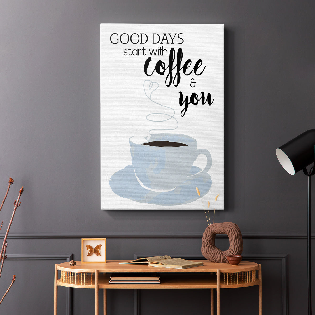 Start With Coffee & You - Canvas Art Print