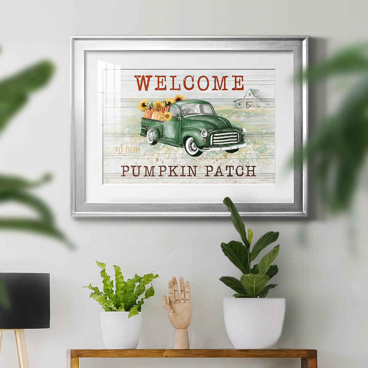 Pumpkin Patch - Modern Framed Art Print