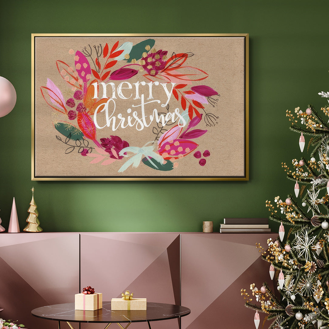 Crafty Christmas Collection A - Framed Gallery Wrapped Canvas in Floating Frame