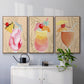 Tropical Cocktail I - Framed Premium Gallery Wrapped Canvas L Frame 3 Piece Set - Ready to Hang