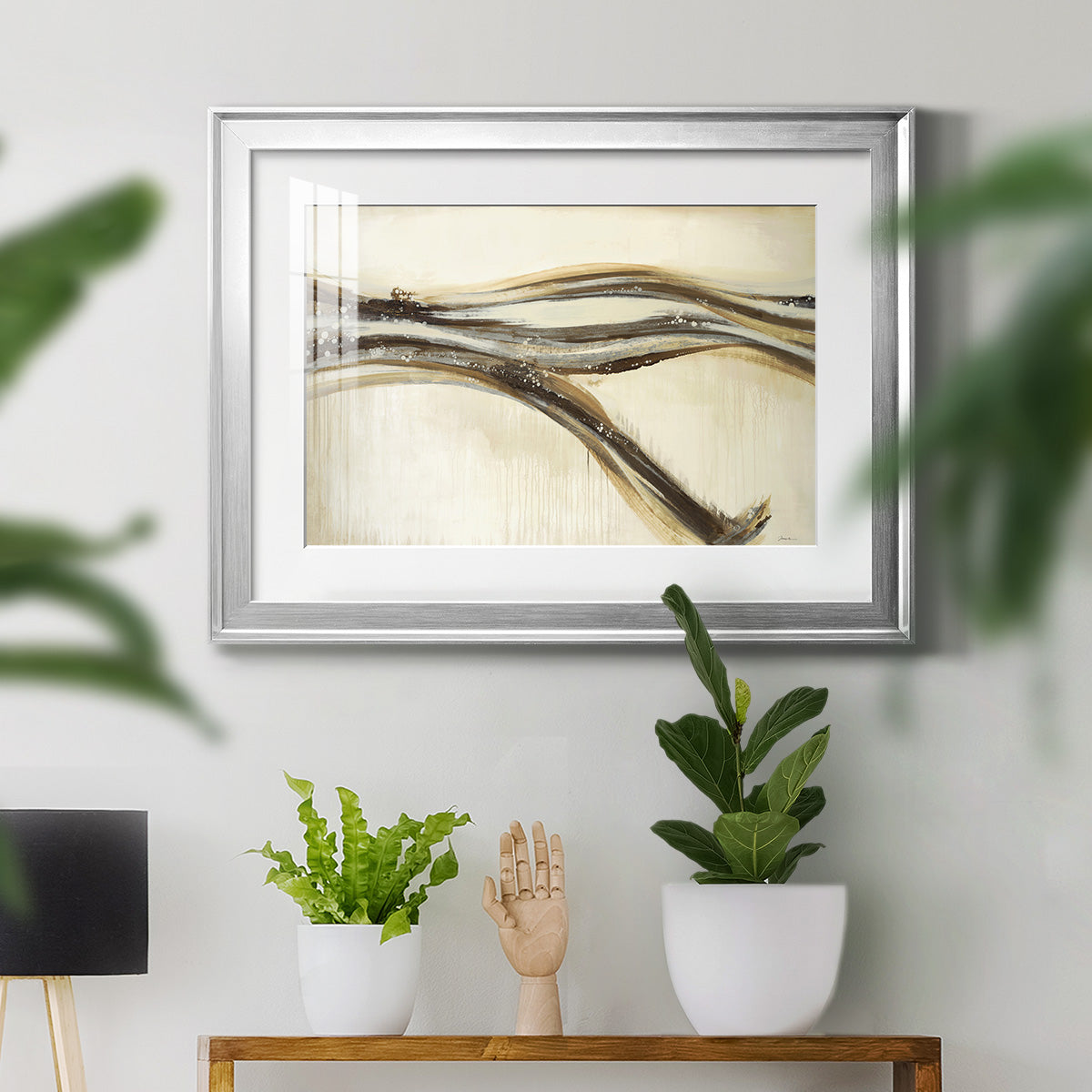 Catching a Metallic Wave Premium Framed Print - Ready to Hang